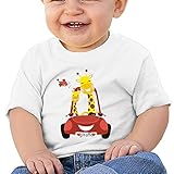 幸せなキリン子供服 ベビーTシャツ 半袖 男の子 女の子 クルーネック カジュアル