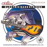 Alice（アリス）エレキベース 弦 4弦 ニッケル ラウンドワウンド Long Scale Medium（.045-.105）ベース 初心者セット Electric Bass Strings A606 4-string