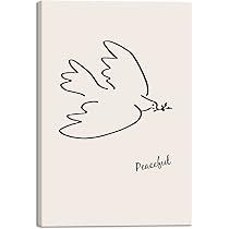 Amazon.co.jp: ピカソ 鳩 ポスター 平和鳩 絵画 装飾画 アートパネル