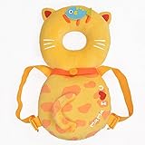 VIYOR 赤ちゃん 転倒防止 リュック クッション 頭 保護 セーフティ ヘルメット通気 出産祝い 綿 黄色いネコ