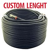 テレビブラック同軸ケーブルwith f-maleコネクタ – カスタム長 – coaxial-cable Length: 24 ft HCT-COAXIAWIRE-24FT