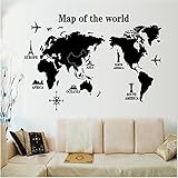 Wall Decals StickersKredy World Map3D Home Kids' Room Wall D?cor Removable DIY Wall Decal Sticker Ar