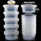 (14PCS 130ml Slime Storage Containers) - LEOBRO Storage Containers for Slime, 14 Pack Foam Ball Stor