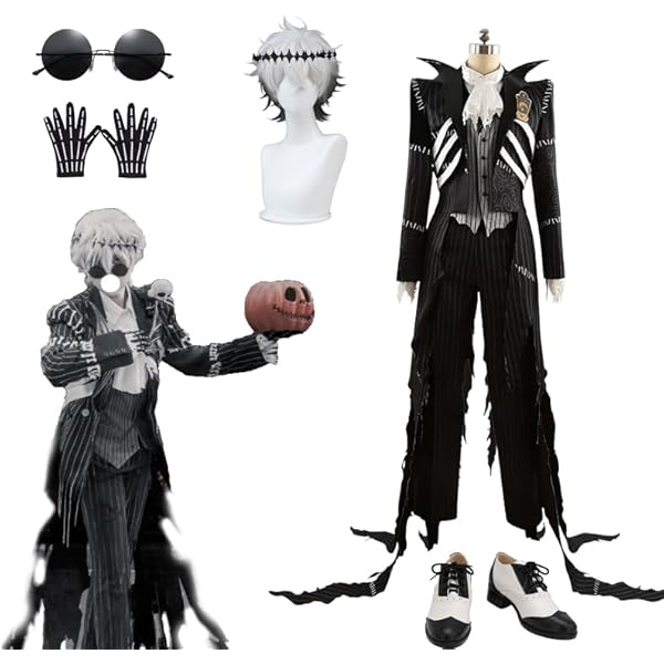 ツイステ スカリー コスプレ衣装 ウィッグ付き ツイステ風 「Lost in the book with Tim Burton's The Nightmare