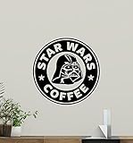STAR WARSコーヒー壁デカールキッチン引用Darth Vaderビニールステッカームービー漫画少年キッズ壁アート保育園装飾壁画358 x xx