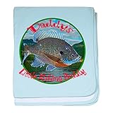 CafePress – パパの釣りBuddy – スーパーソフトベビー毛布、新生児おくるみ ブルー 056812584525CD2