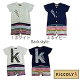 【SiShuNon/Kiccoly】キッコリーロゴ半袖ロンパース キッコリーロゴ ボーダー K 半袖ロンパース 70 4 ネイビー