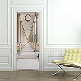 AWHAO 壁紙 ウォールステッカー テッカー 剥がせる壁紙 2pcs 3D壁紙 DIY 保護シール 壁紙シール ＰＶＣ製 レストラン カフェ壁紙 ドア改装 補修 装飾 (C)