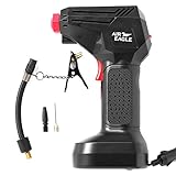 UP STORE 液晶付き DCコンプレッサー 車のタイヤ はもちろん 自転車 浮き輪 プール も 英式/米式 バルブ対応 収納袋付き 日本語説明書 国内メーカー保証