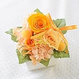 花由 プリザーブドフラワー パレット marigold オレンジ 日時指定便