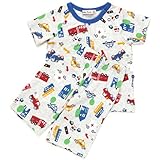 キッズフォーレ Kids Foret パジャマ 半袖・半ズボン 働く乗り物 グレー 80cm