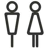 All Bright トイレ サインプレート ピクトサイン ピクトグラム ルームサイン ドアサイン マーク 案内 男女 表示 (デザイン2)