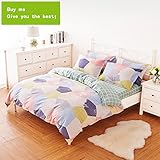 CHENGYI 幾何学模様漫画掛け布団カバーシングルコットン学生寮ホームシングルダブル掛け布団カバー ( サイズ さいず : 220*230cm )