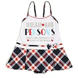 PERSON'S チェック柄ワンピース水着 sw1302 110cm レッド