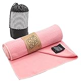 CORCOPI ヨガタオル ホットヨガ ヨガラグ 速乾 タオル メッシュバッグ 付き 滑り止め...