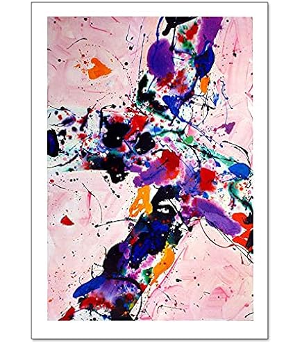 Amazon.co.jp: サム・フランシス《無題、1958》抽象油絵アートワーク