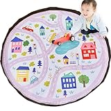 TheMUSE おもちゃ 収納バッグ プレイマット 折り畳み 収納マット 収納袋 ブロック片づけ ランドリー収納 (チェッカーボード)