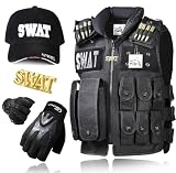 [Catsobat] 【プレミアム仕様】 SWAT ベスト コスプレ タクティカルベスト ハロウィン 仮装 コスチューム フリーサイズ対応 【メーカー30日保証付き】