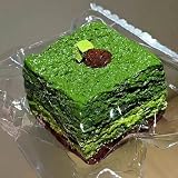 スクイーズケーキおもちゃ 水感スクイーズ ストレス解消&癒し万能アイテム ぷるるん弾力質感 低反発ソフト握り心地 伸縮自在で子供感覚トレーニングにも適し 大人不安やそわそわを軽減 記念日・パーティー贈り物に最適な子供大人両用おもちゃ (抹茶ケーキ)