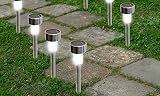 SolarEK Solar Garden Path Lights- 4, 8, 12, 16 & 24 Packs, LED Landscape Lights, Stainless Steel (12