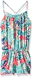 Roxy Big Girls' Jungle Poem Woven Cover-up Romper Marshmallow Tac O Tac Flower 12/L [並行輸入品]