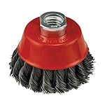 IVY Classic 39038 3-Inch x 5/8-Inch-11 Arbor, Carbon Steel Knot Wire Cup Brush - 0.020-Inch Coarse, 