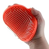Raw Paws ペット 手持ち ゴムチップピンブラシ 犬&猫用 - 犬用グルーミングブラシ - 大型犬&小型犬用グルーミングブラシ - 短毛&長毛犬用バスブラシ