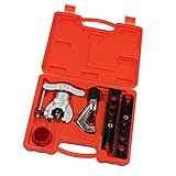 Perfk チューブフレアリングツール　偏心フレアツール　冷蔵銅管用　6mm-19mm＆1/4 インチ-3/4インチ　ステンレス　