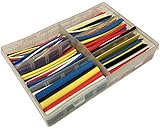4" Length Heat Shrink KIT - 180 Pieces - 2:1 Shrink Ratio - Size Range: 1/16" to 3/8" - Color: Rainb