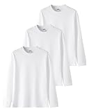 [SHOREKEEPER] 7.7オンス 長袖tシャツ メンズ 綿100% 肉厚生地 リブ袖口 1枚組 3枚組 ロングtシャツ 丸首 ゆったり ティーシャツ 無地 秋服 冬服 春服 (JP, アルファベット, L, 純白3色(ホワイト × ホワイト × ホワイト))