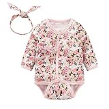 baby fruit 通年素材 ベビー服 可愛いロンパース 長袖ロンパース 女の子 男の子 長袖ボディースーツ 花柄 三角 ピンク 73cm