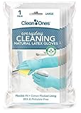 Clean Ones Everyday Cleaning Latex Gloves - 6 Pair (Medium) by Clean Ones