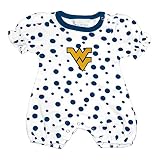 West Virginia Mountaineers Polka Dot NCAA College新生児幼児ベビーロンパース