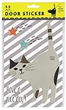 HAPPY Cat day 玄関扉ステッカー 三毛猫