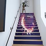 階段自己接着壁紙イスラム教徒のラマダンのお祝いの家の装飾3D取り外し可能なDIYステップステッカー現代のHD防水階段の壁紙は、