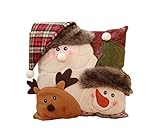 美しいクリスマススローピロー装飾クッションとイミテーションレザー