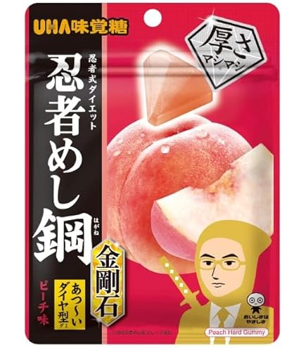 Amazon | UHA味覚糖 忍者めし 鉄の鎧 ピーチ味40g × 10 個 | UHA味覚糖