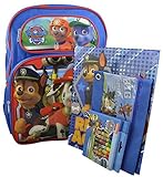 Paw Patrol Set of Deluxe 16" Large Backpack with Folder, Crayons and Pencil Case [並行輸入品]