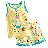 ディズニー Disney ディズニープリンセス 美女と野獣 ベル タンクトップ パジャマ 女の子イエロー (2歳 90cm) [並行輸入品]