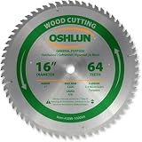 Oshlun SBW-160064 16-Inch 64 Tooth ATB General Purpose Saw Blade with 1-Inch Arbor [並行輸入品]