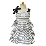 [ディーアンドジージュニア] D&G JUNOR ボーダー フリルワンピース子供ドレス DGL54830 5Aサイズ