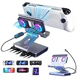ROG ALLY X/ROG ALLY/Legion Go/Steam deck用TVドック Tomistan【4K/1080P-10in1ポート&放熱ファン*2対応】 ROG Ally/Steam Deck用部品 ドッキングステーション HDMI 2.0 4K/1080P 1000Ⅿbps USB 3.0×3 100W PD急速充電 合金外壳制造 軽量 持ち運び便利 (TM-104)