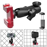 アルミ製スマートフォンフェンスマウント - iPhone&Android用フェンスマウント Mevo Start Insta360 X5 X4カメラ用 携帯電話カメラホルダー テニス&ピックルボールトレーニング用 テニストレーニング機器