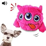 犬 電動 おもちゃ　犬おもちゃ　音が出る　ぬいぐるみ　犬噛むおもちゃ　ふわふわ　犬おもちゃ動く　ストレス　運動不足解消　小中型犬 (三目ピンク)