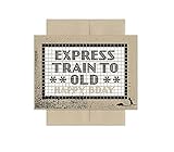 アメリカ ブルックリン発 TWO ARMS （トゥーアームズ） おしゃれグリーティングカード Express train to Old ｴｸｽﾌﾟﾚｽﾄﾚｲﾝｵｰﾙﾄﾞ