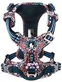 cocomall 2020新型 犬用ハーネス 犬用胴輪 ドッグ ペット用品 ハーネス 3M反射材料 訓練 ナイロン製 小型犬、中型犬、大型犬に向け 通気性 調節可能 (S, Navy Blazer)