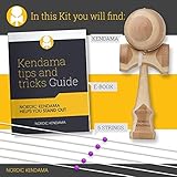 Nordic Kendama Wooden Toy With Instruction eBook | Fun, Entertaining Japanese Game Of Skill | High-Q