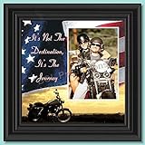 Harley Davidsonsオートバイ、It 's Not、ターゲットとアメリカ国旗背景、10 x 10 9752 10x10 ブラック 9752B