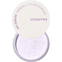 イニスフリー(innisfree) ノーセバム ミネラルカラーパウダー バイオレット 正規品 ルースパウダー 化粧くずれ・皮脂テカリ・崩れ防止 毛穴カバー コントロール 脂性肌 皮脂吸着 韓国コスメ