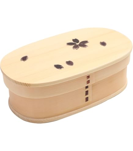 Amazon｜j-kitchens 曲げわっぱ 弁当箱 18cm × 13.5cm × 6.8cm 700ml